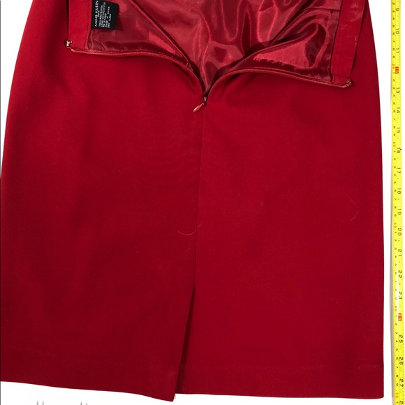 Anne Klein Suit Red Ruffle front tie waist sz 2P - Picture 7 of 7